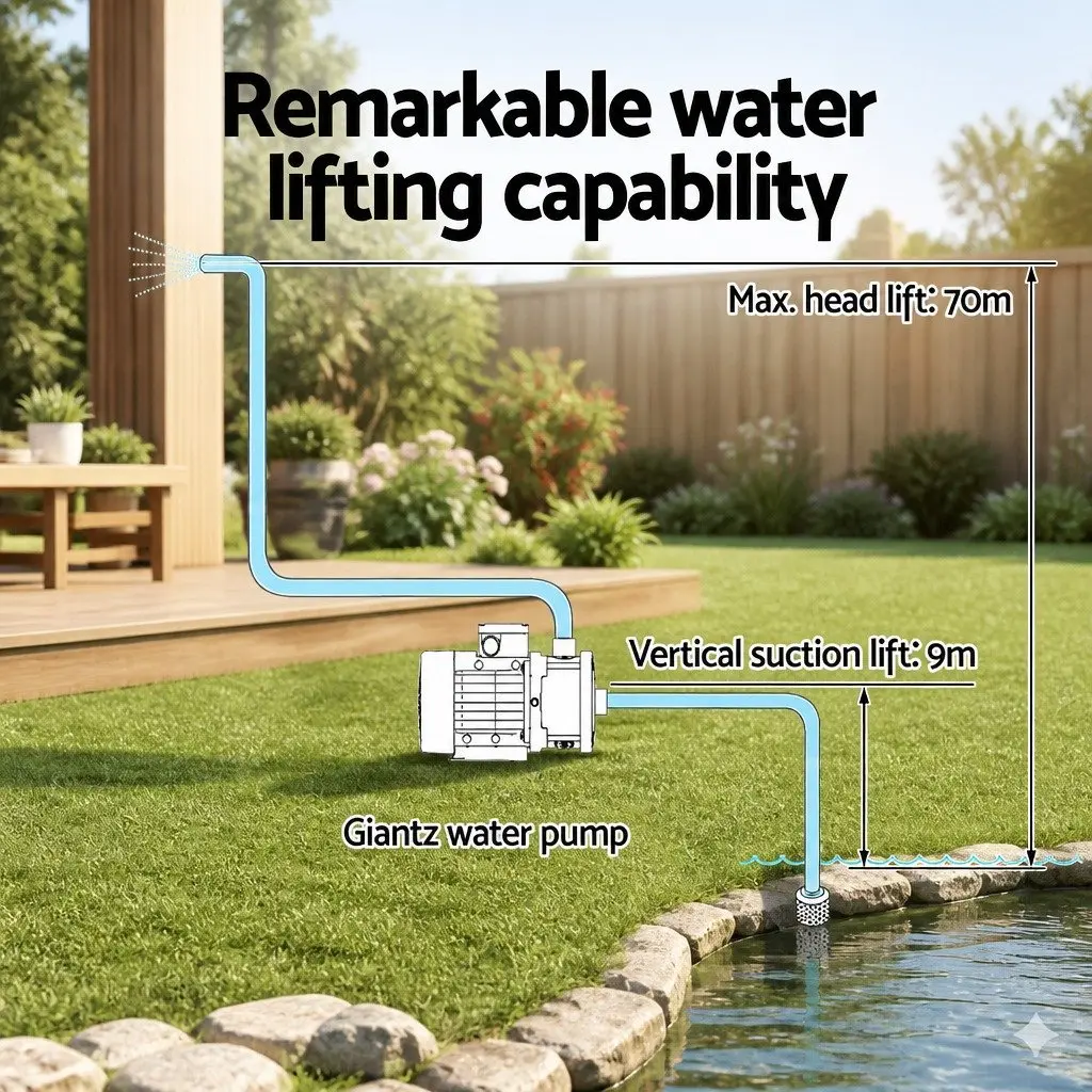 2500W Water Pump for Home and Garden Use