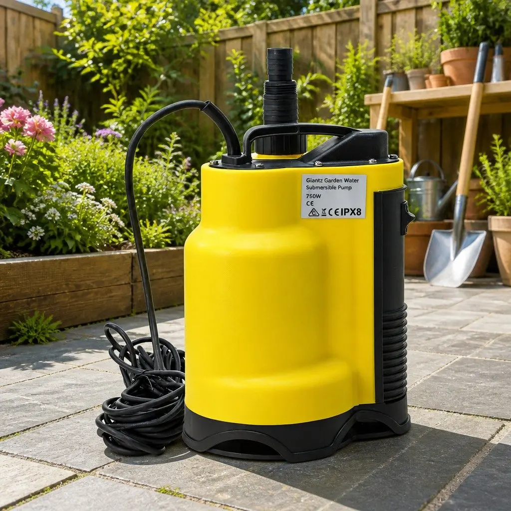 Submersible Pump 750W Polymer Yellow for Dirty Water Sewerage Bore Tank Drainage