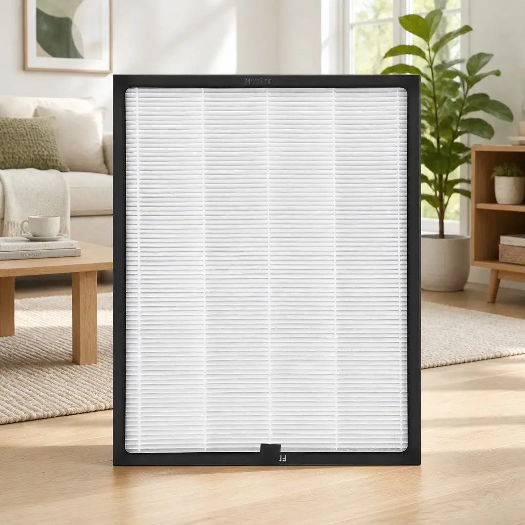 Replacement Filter H12 HEPA Activated Carbon Cotton Black 30x29x2.9cm for Air Purifier