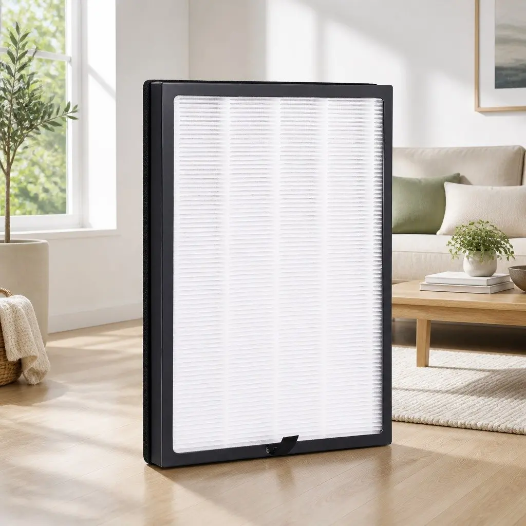 Replacement Filter H12 HEPA Activated Carbon Cotton Black 30x29x2.9cm for Air Purifier