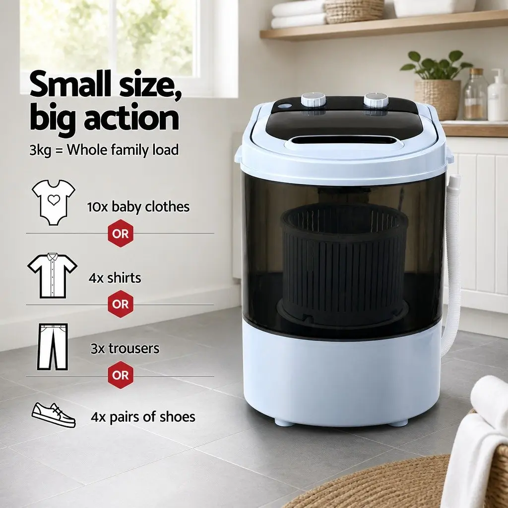 3KG Washing Machine for Home and Travel