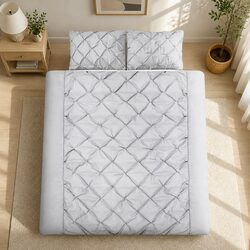 Practical 3-Piece Grey Quilt Set for Your Bedroom