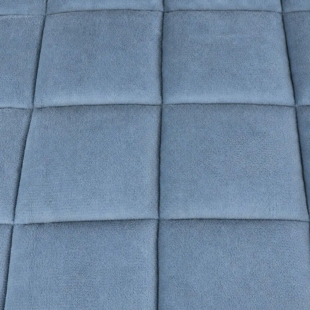 King Comforter Quilt Blanket Blue Polyester Diamond Stitching 240cm x 210cm Thermoregulating Bedding