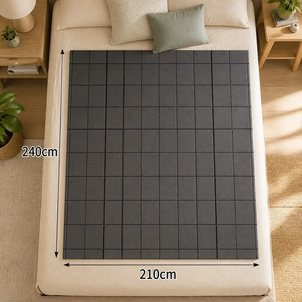 King Size Comforter Blanket Polyester Filling Diamond Stitched Warm Grey Bedding