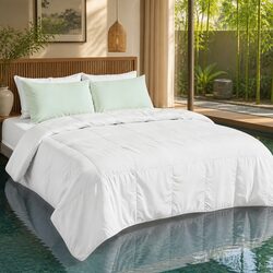 Practical King Size Bamboo Fiber Summer Quilt for All Seasons