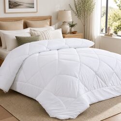 King Bamboo Microfibre Quilt 400GSM Bedroom Bedding Duvet Cover White