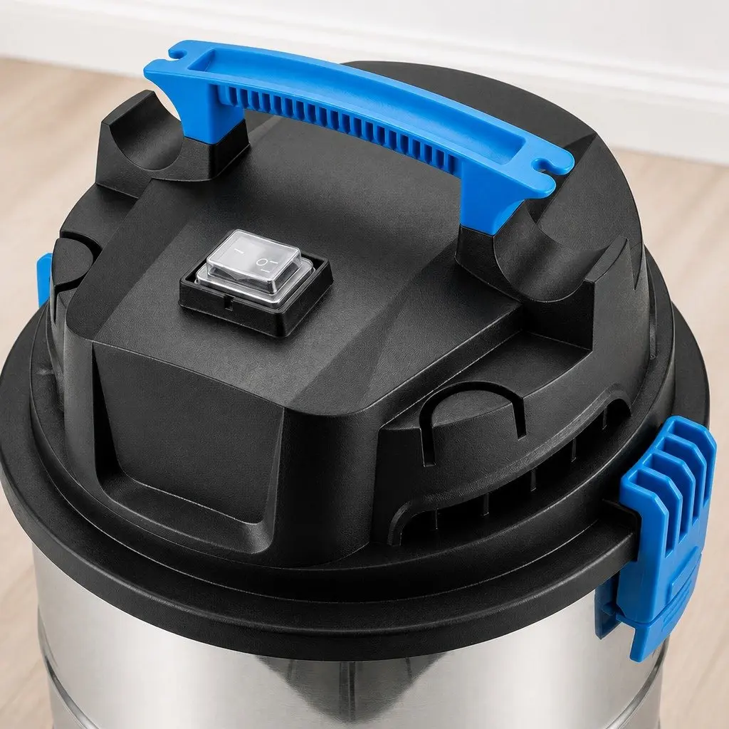Wet Dry Vacuum Cleaner 20L Stainless Steel 1200W Silver Black Blue