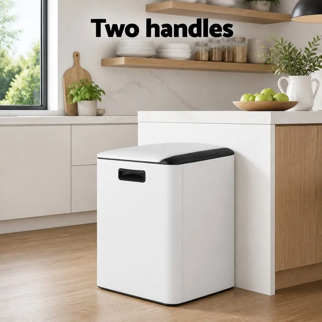 Pedal Bins Dual Compartment Carbon Steel 40L Yellow