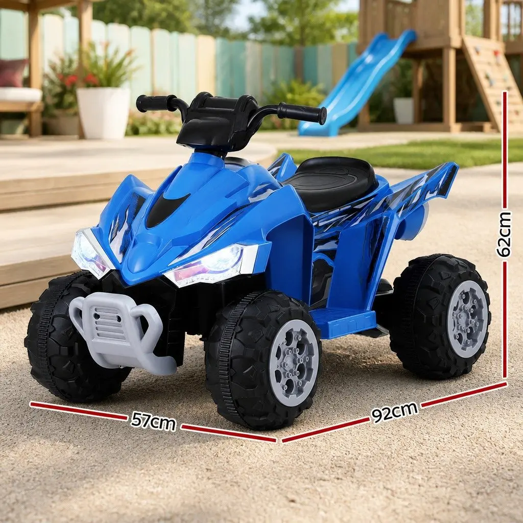 Kids Ride On Car Electric ATV Quad Motorbike Toy 12V Blue