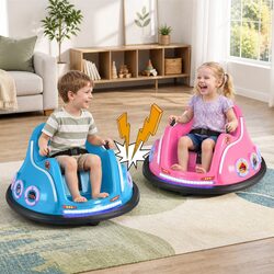 Kids Ride On Bumper Car Electric Toy with Remote Control Manual Joystick 360