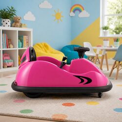 Versatile Kids Ride On Bumper Car for Home and Outdoors - Pink