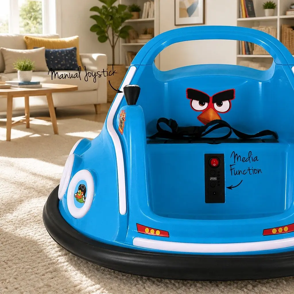 Ride On Bumper Car Electric Toy 6V Battery Powered Remote Control Blue