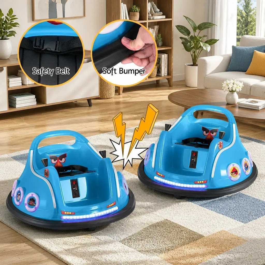 Ride On Bumper Car Electric Toy 6V Battery Powered Remote Control Blue