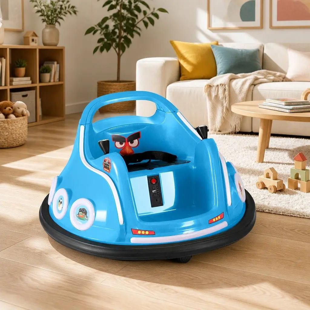 Ride On Bumper Car Electric Toy 6V Battery Powered Remote Control Blue