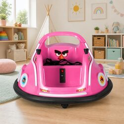 Kids Ride On Bumper Car Pink Electric Driving Toy Joystick Remote Control Lights