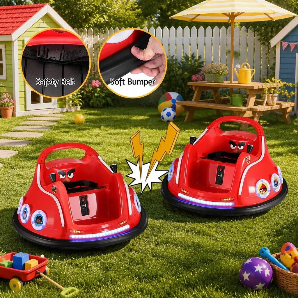 Ride On Bumper Car Electric Joystick Remote Control 6V Red