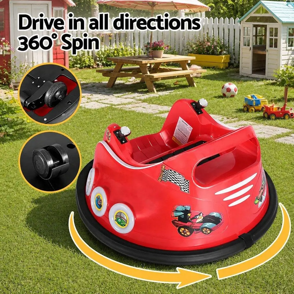 Ride On Bumper Car Electric Joystick Remote Control 6V Red