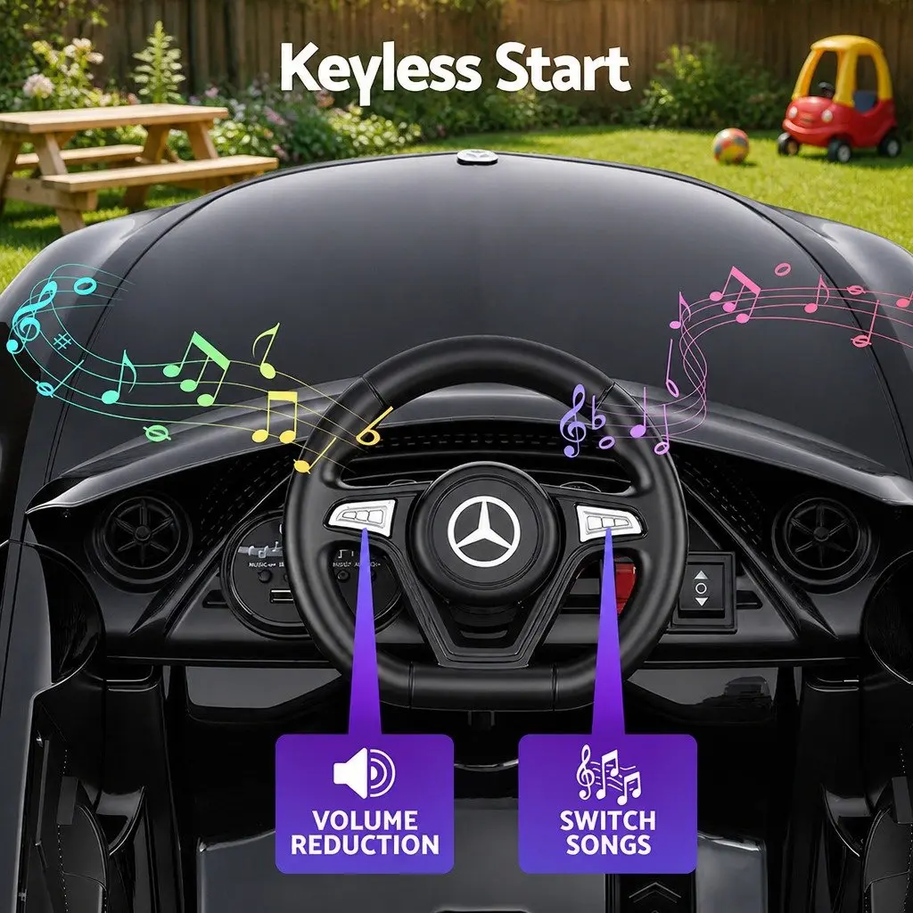 Kids Ride On Car Electric Toy Remote Control Black 3 Years