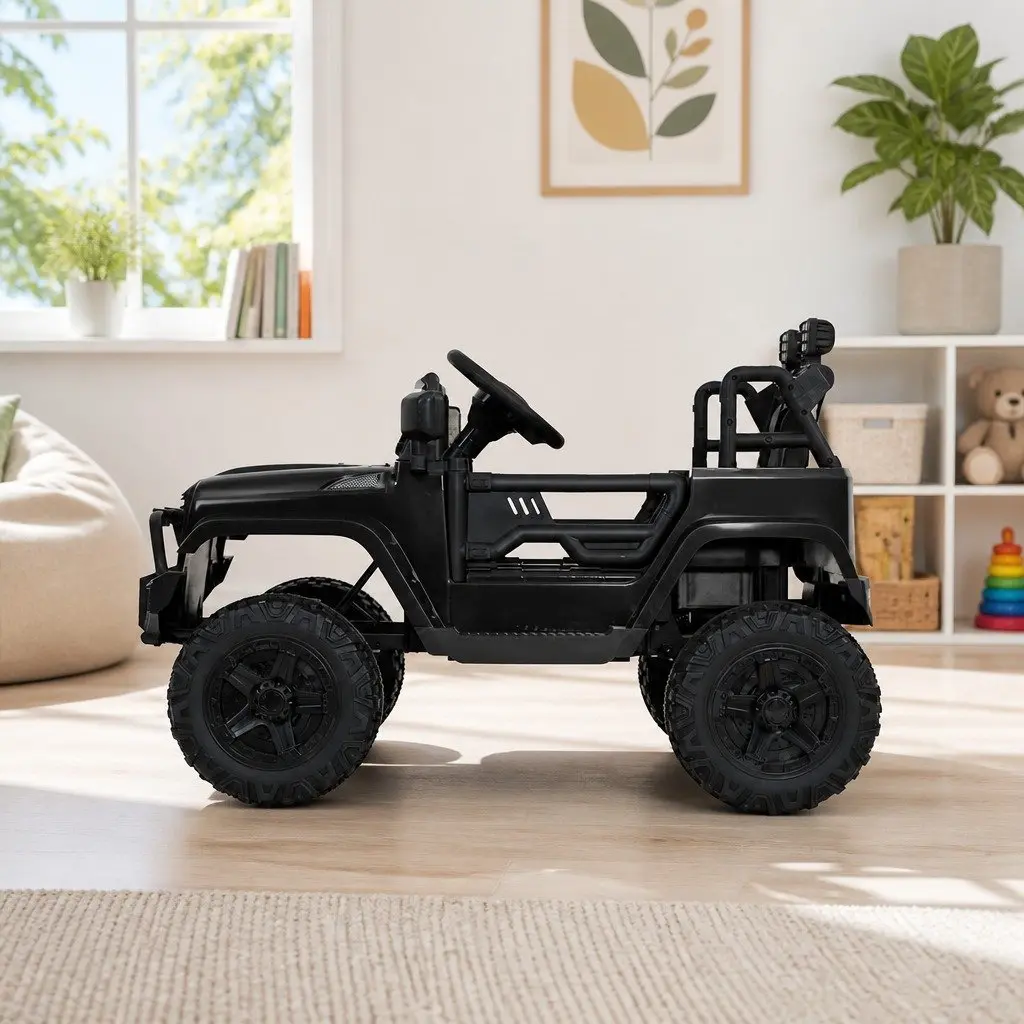 Kids Ride On Car Electric Jeep 12V Black