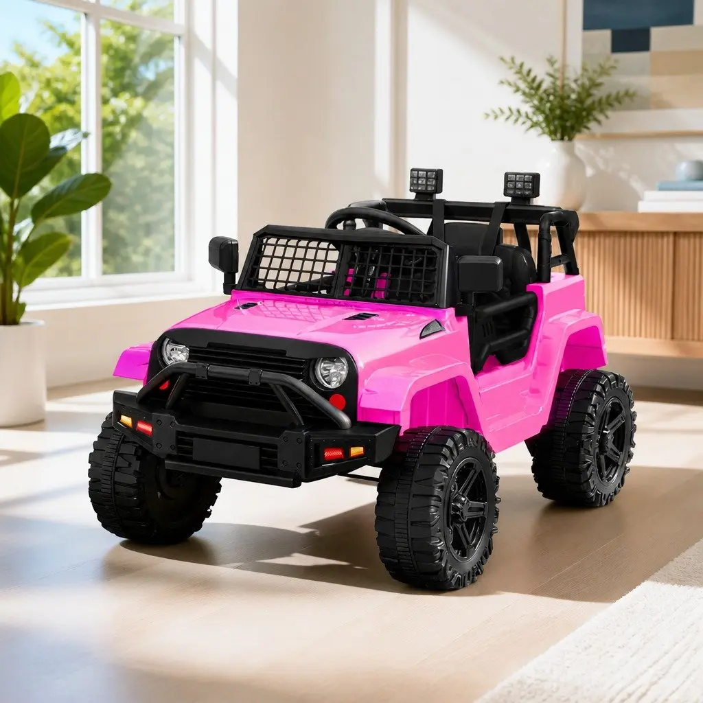 Ride On Car Electric Jeep 12V Pink Kids Remote Control