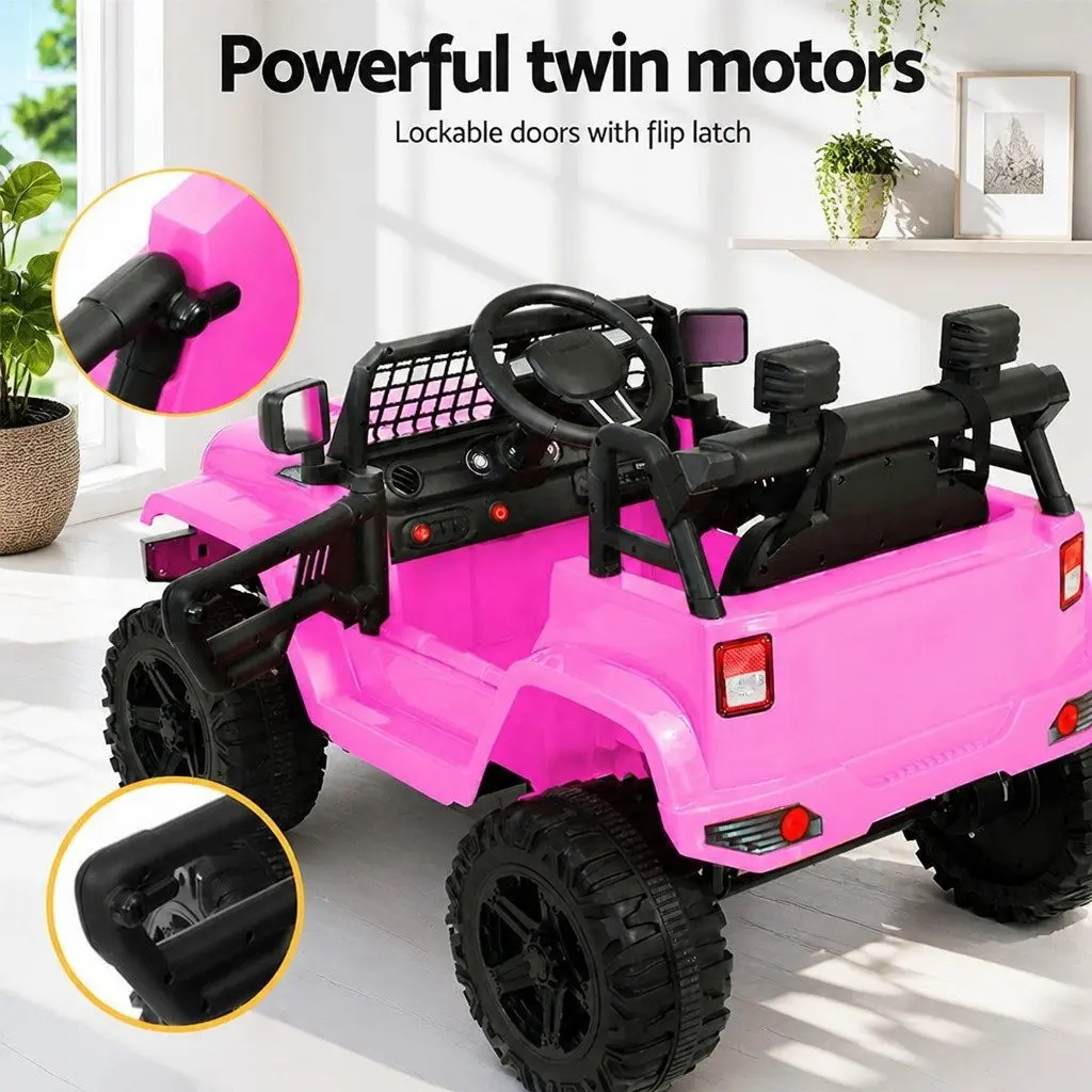 Ride On Car Electric Jeep 12V Pink Kids Remote Control