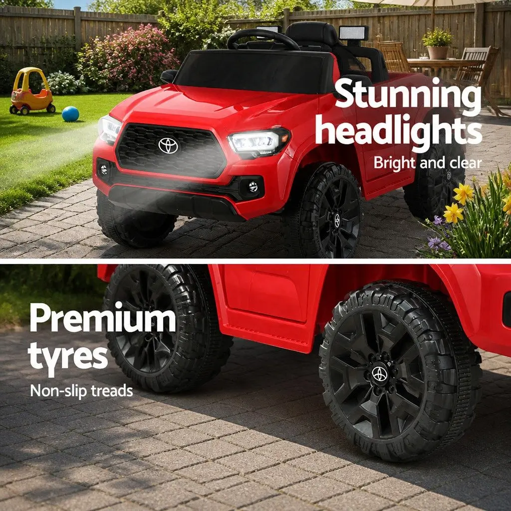 Kids Ride On Car Electric 12V Red with Steering Wheel Remote Control Manual Modes and Suspension