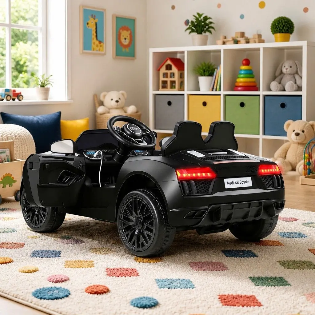 Kids Ride On Car Electric Toy Sports Racer 6V Battery Powered Black