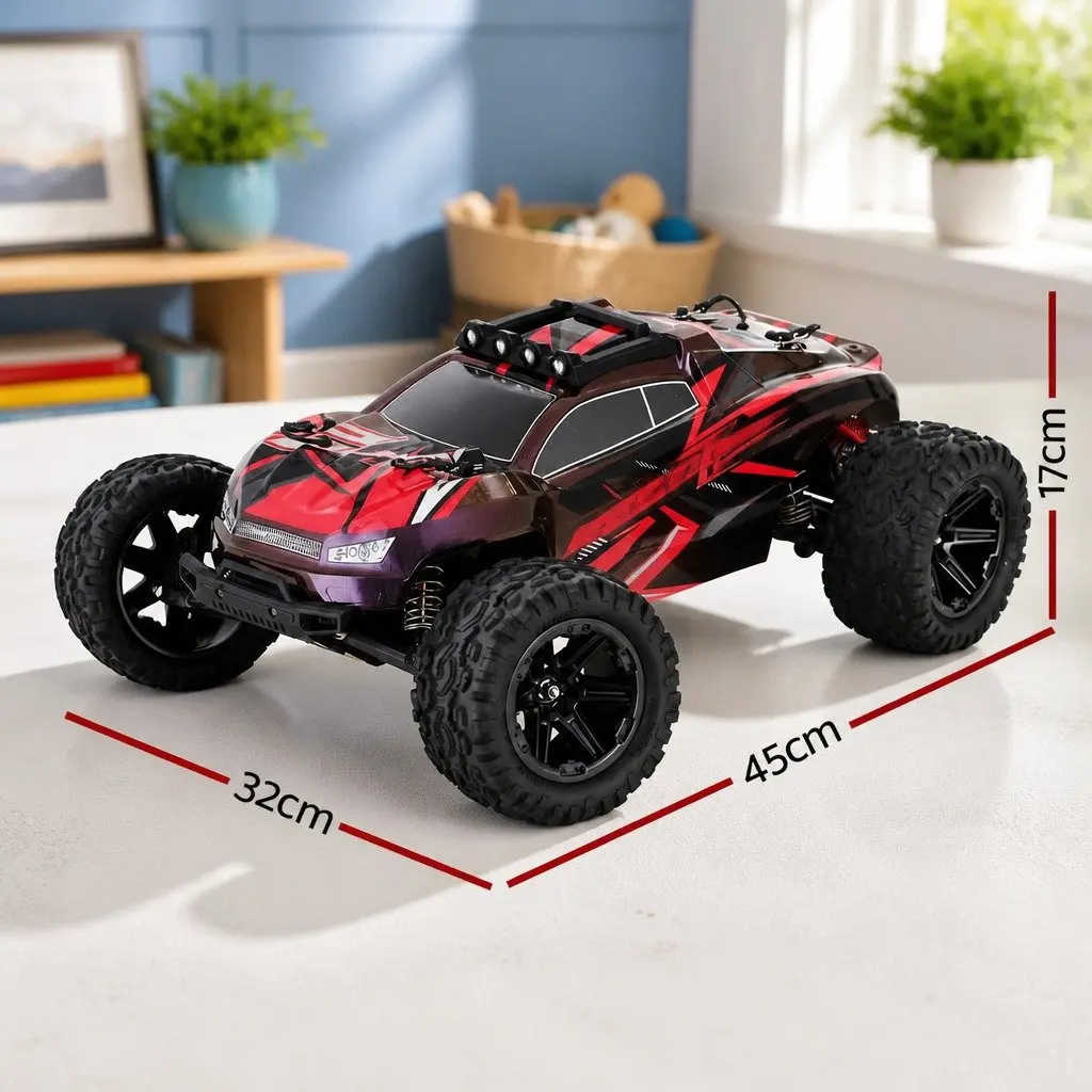 Kids Remote Control Off-Road Truck 2WD Electric Vehicle Toy with Lights RC Car