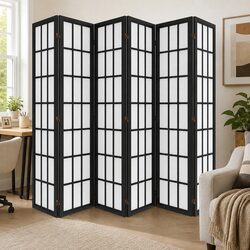 6 Panel Folding Room Divider 170cm Freestanding Screen Partition Privacy