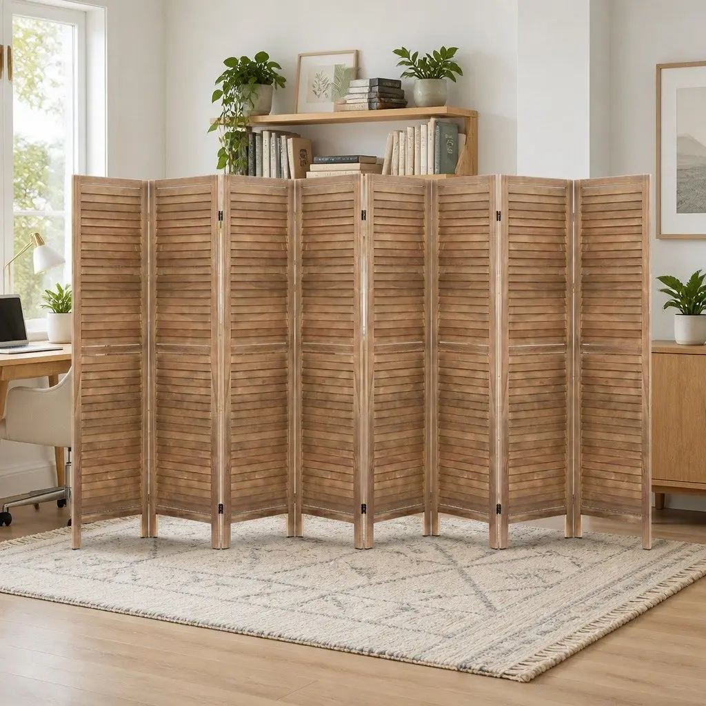 8-Panel Room Divider for Home Use