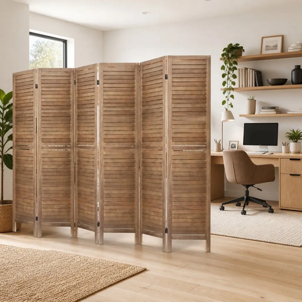 8-Panel Room Divider for Home Use
