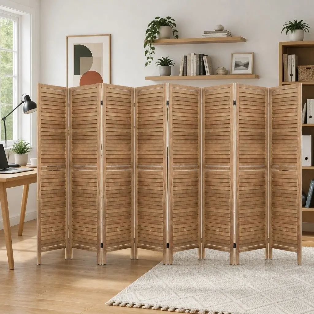 8-Panel Room Divider for Home Use