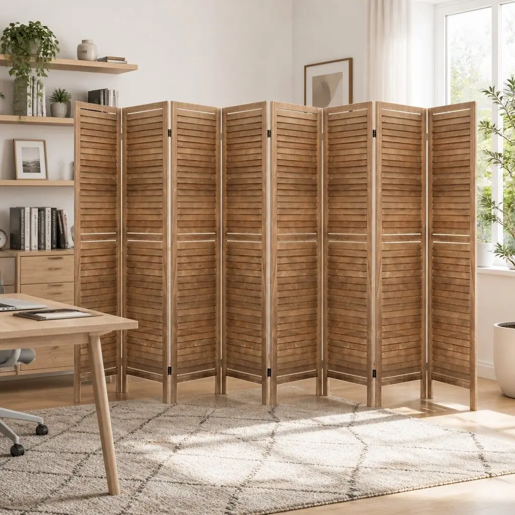 8-Panel Room Divider for Home Use