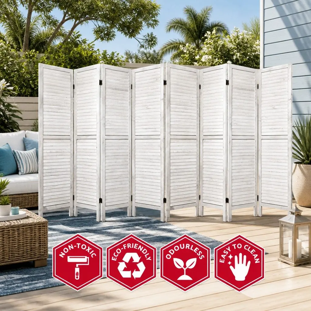 8-Panel Room Divider for Home Use