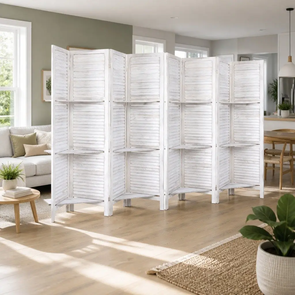 8 Panel Room Divider for Home and Office Use