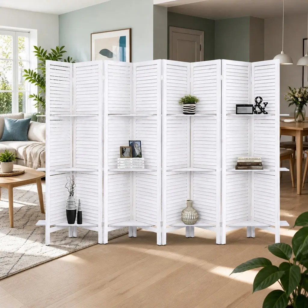 8 Panel Room Divider for Home and Office Use