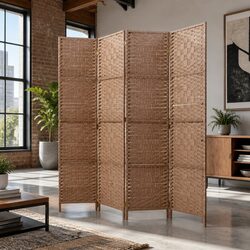 4 Panel Room Divider for Versatile Home Use