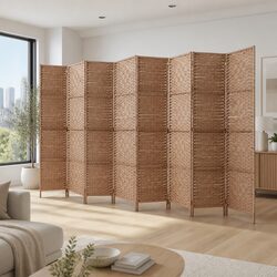 Functional 8-Panel Room Divider for Home Organization