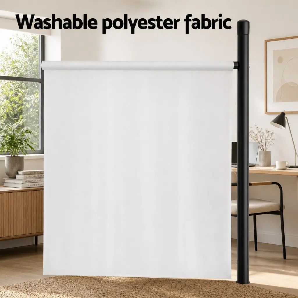 3 Panel Room Divider Fabric 260x180cm White