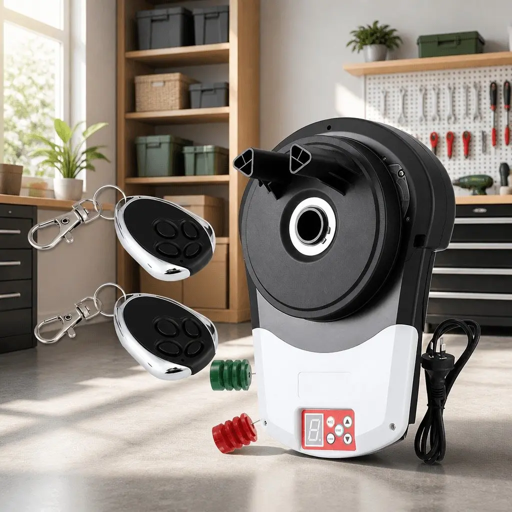 Garage Roller Door Opener 800N Motor 220V AC Remote Control Black or White