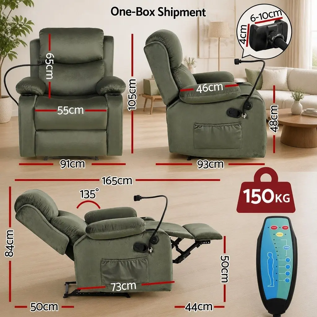 Heated Massage Recliner Chair for Home Use