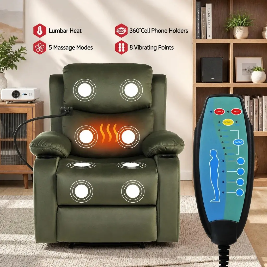 Heated Massage Recliner Chair for Home Use