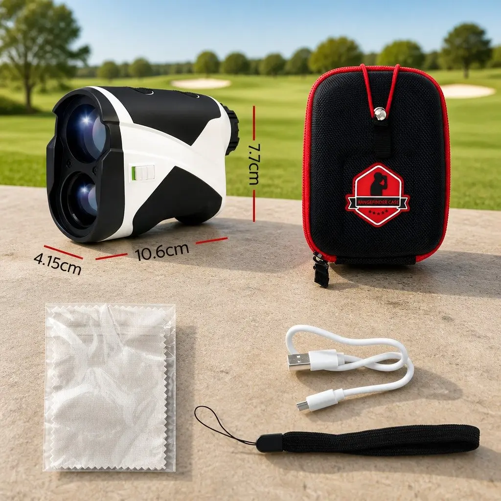 Golf Rangefinder Laser Distance 700M Slope Compensation Vibration Alert White Compact Size