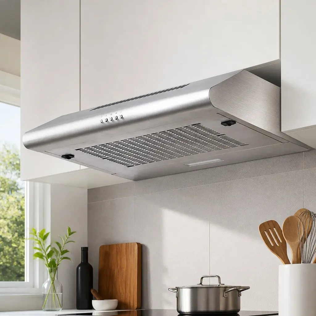 600mm Stainless Steel Range Hood Ducted Recirculated Silver