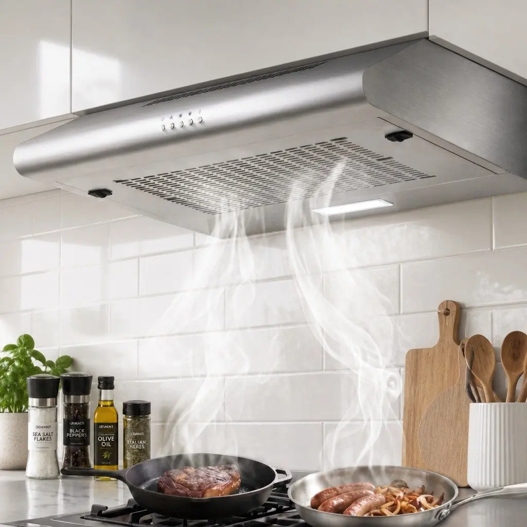 600mm Stainless Steel Range Hood Ducted Recirculated Silver