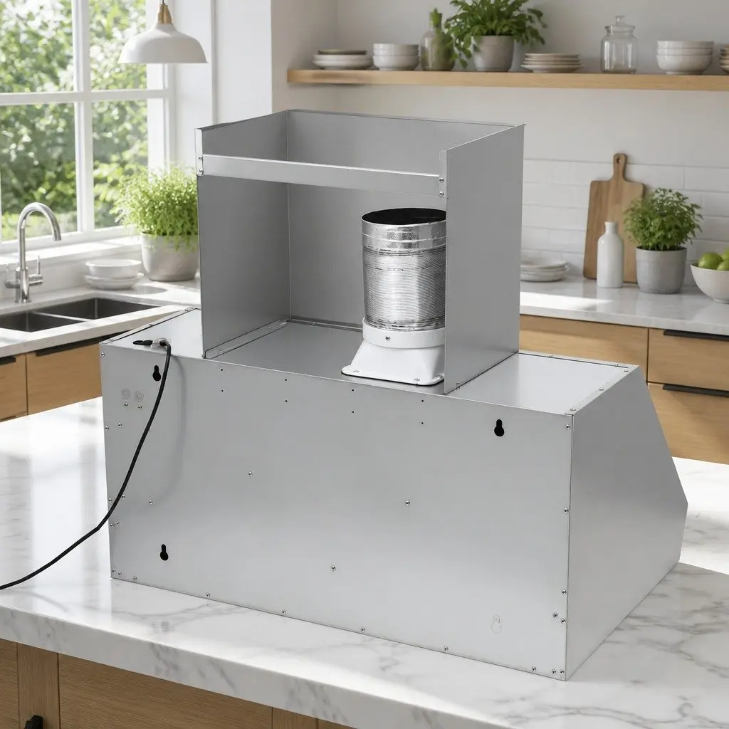 Wall-Mounted Range Hood Stainless Steel 900mm Silver 3-Speed Fan LED Display Remote Control