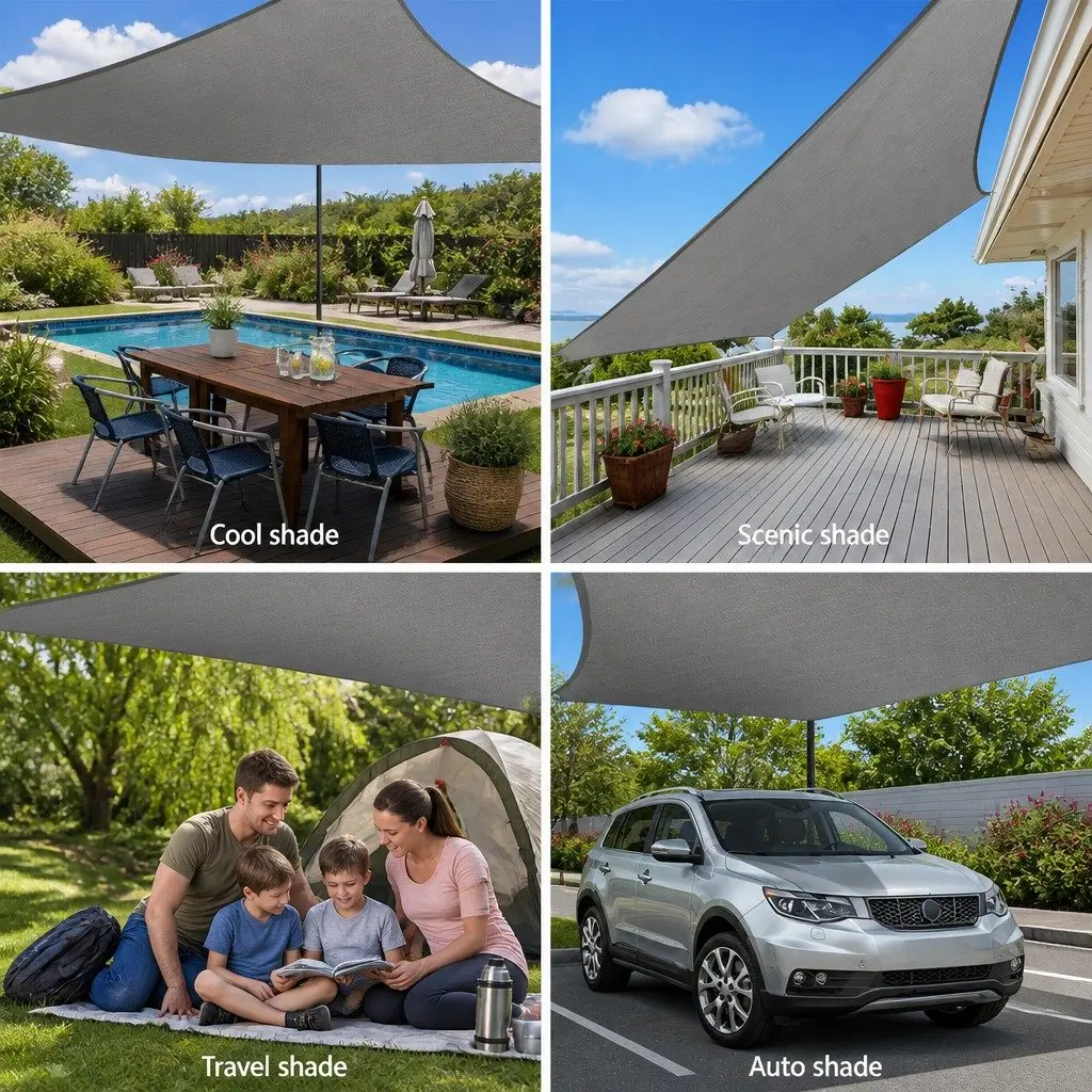 3x3m Square Shade Sail for Outdoor Areas