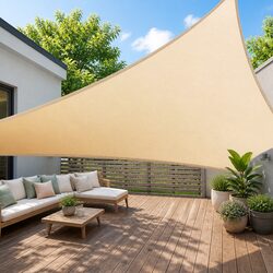 Triangle Shade Sail for Patios, Decks, and Pools