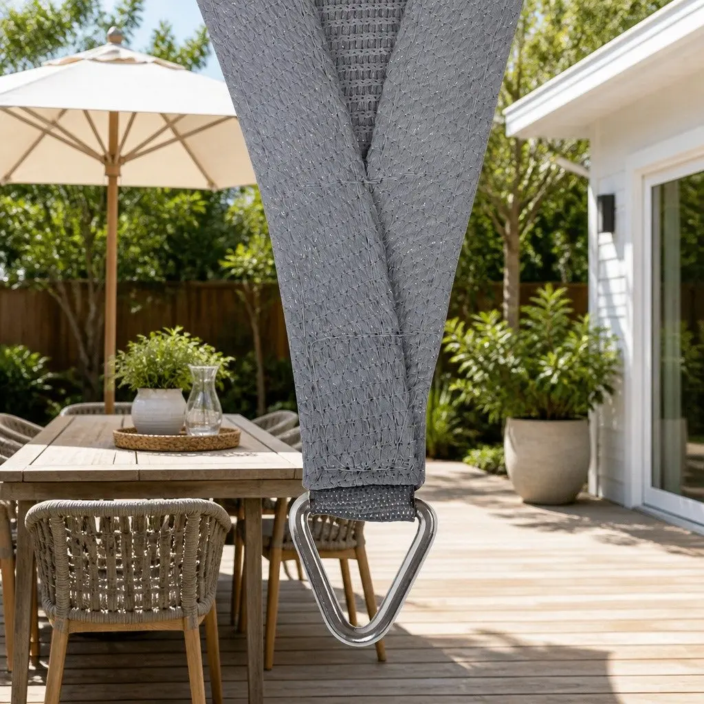 Shade Sail Rectangle 3x5m Grey 280GSM UV Protection Outdoor Garden Patio