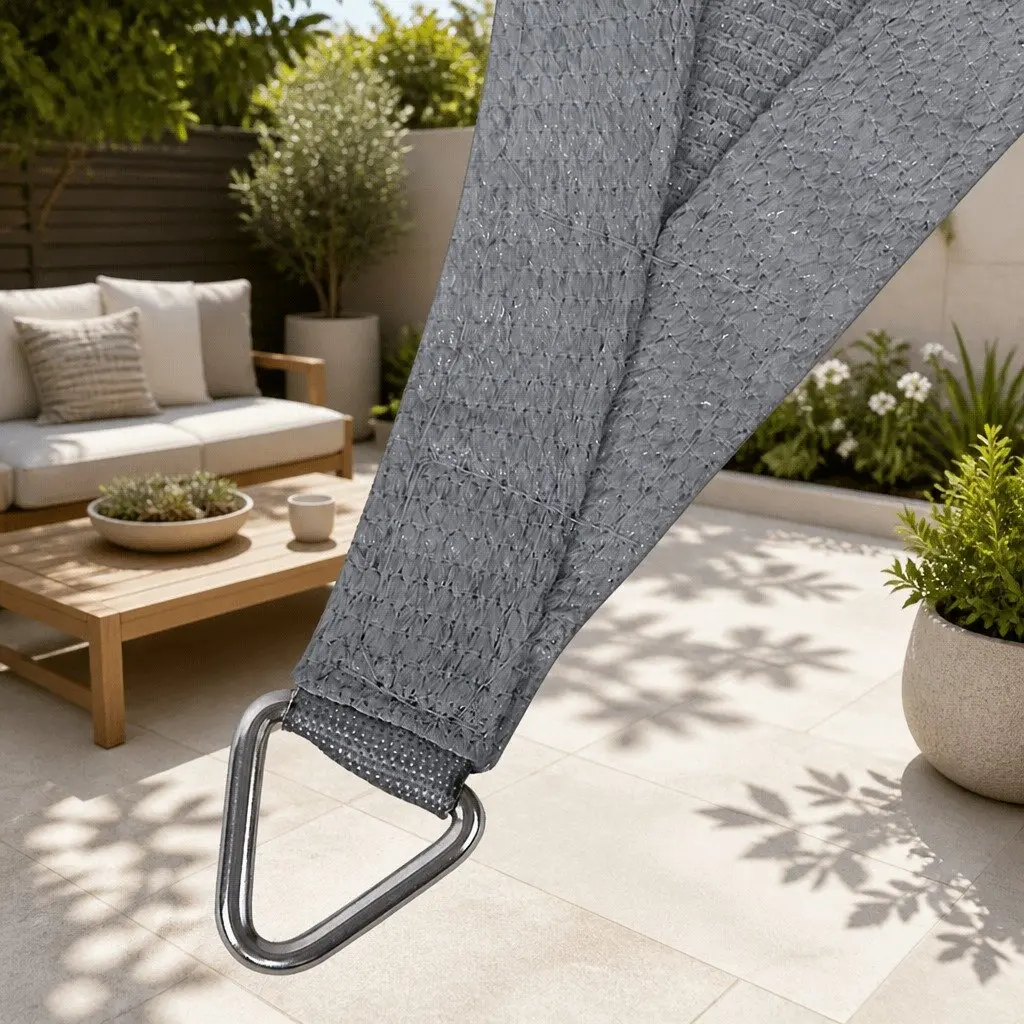 Shade Sail Rectangle 5x6m Grey 280GSM UV Protection Outdoor Patio Pool Cover